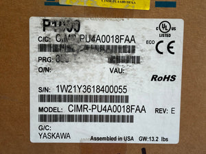 NEW - Yaskawa CIMR-PU4A0018FAA REV: E 380-480 VAC 10HP 17.5 AMP Servo Drive