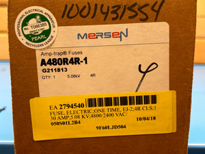 NEW - Mersen A480R4R-1 Amp-Trap Current Limiting Fuse 2400V/4800V 50/60 Hz