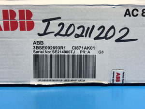 ABB 3BSE092693R1 CI871A PROFINET IO Interface Module - New in Box