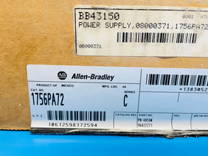 Allen-Bradley 1756-PA72 /C Series C ControlLogix AC Power Supply