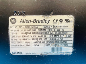 Allen-Bradley MPL-B580J-SJ72AA Series A Kinetix Inverter Duty Servo Motor